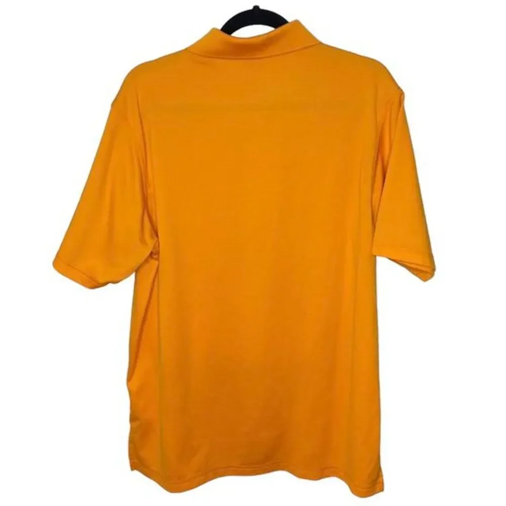 Adidas Climalite Men’s Size Large Golf Polo Textured Burnt Orange Short Sleeves